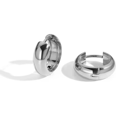 Victoria Filippi Stainless Steel Kruhové náušnice Estefani - 13 mm, chirurgická ocel E-NE93063/40 Stříbrná