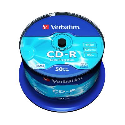 Медия Verbatim CD-R 700MB 52X EXTRA PROTECTION SURFACE (50 PACK) (43351)