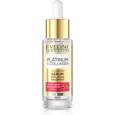 Eveline Cosmetics Platinum & Collagen Advanced Facial Serum Anti-Aging Treatment серум против бръчки с колаген 30ml