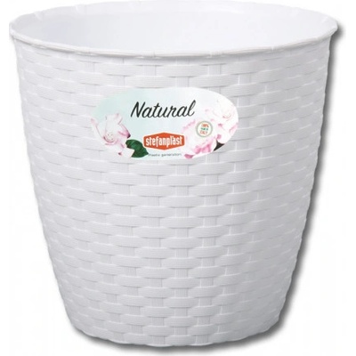 VETRO-PLUS Kvetináč 14 cm Rattan biely