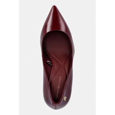 Tommy Hilfiger обувки с ток от кожа ESSENTIAL POINTED PUMP (FW0FW09362)