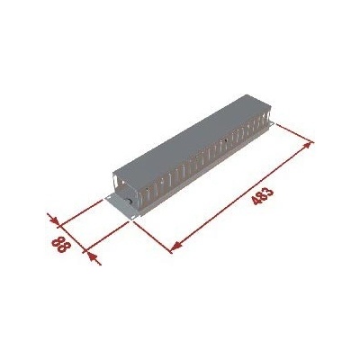 Vyvazovací panel Triton RAB-VP-X04-A1 Vyvazovací panel, optický, 19", 2U, jednostranná plastová lišta, černý RAB-VP-X04-A1