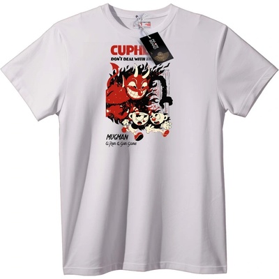 NOONEBRAND Тениска Cuphead & Mugman - 2XL, White