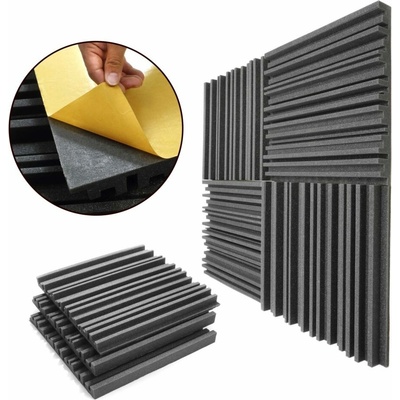 Veles-X Acoustic Self-Adhesive Wedges 50 x 50 x 5 cm Antracite