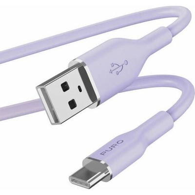 Puro PUUSBCICONLVD Soft USB-C/USB-A 60 W, 1,5m, fialový