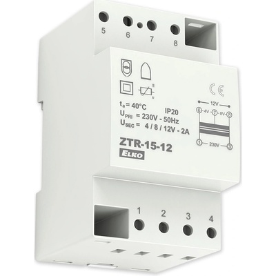ZTR-15-12 - trafo s výstupem 4, 8 ,12 V AC