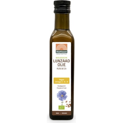 Mattisson Healthstyle Ленено Масло (студено пресовано, Био), 250 ml (MT1516)
