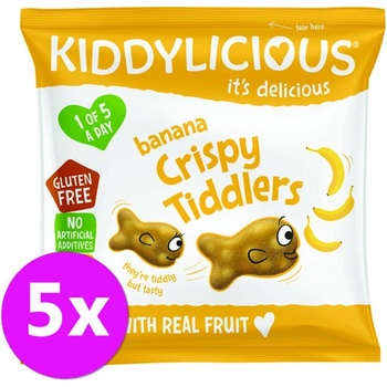Kiddylicious Rybičky chrumkavé banánové 5 x 12 g