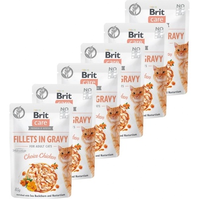 Brit Care Cat Fillets in Gravy Choice Chicken 6 x 85 g