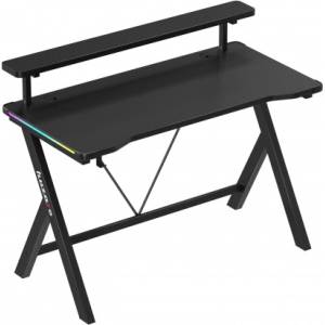 Huzaro Hero 1.9 RGB геймърско бюро, черно (HZ-HERO 1.9 RGB BLACK)