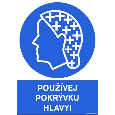 RAFO Samolepka Používej pokrývku hlavy! Velikosti: A4 (21 x 30 cm)
