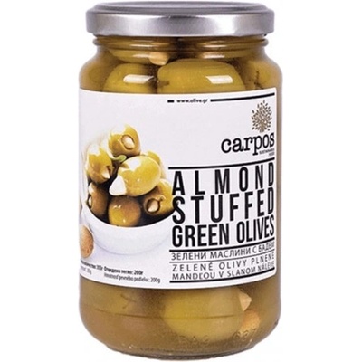 Зелени маслини с бадем Carpos 355гр