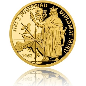 Česká mincovna Zlatá mince Doba Jiřího z Poděbrad Diplomat míru 3,11 g
