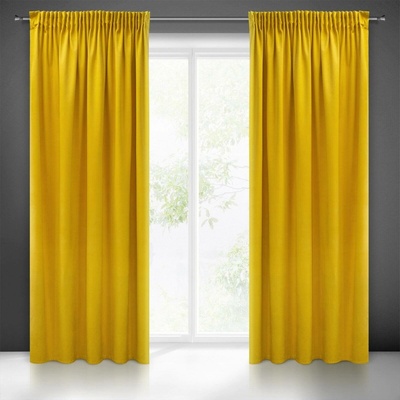 Pierre Cardin ZATEMŇOVACÍ ZÁVĚS NA PÁSCE PIERRE CARDIN SIBEL 140X270 CM HOŘČICOVÁ