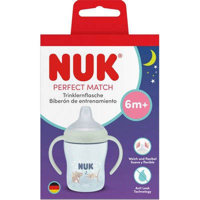 Nuk Perfect Match Шише за сок 150 мл. , Glow in the Dark, 6+мес. , Коала (10215386)