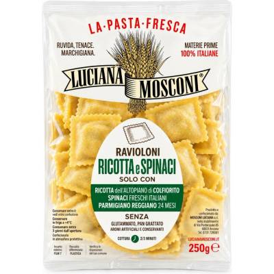 Luciana mosconi ravioloni ricotta a špenát čerstvé těstoviny 250 g