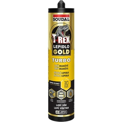 SOUDAL LEPIDLO T-REX GOLD TURBO MONTÁŽNÍ LEPIDLO BLESKOVÉ 290 ML