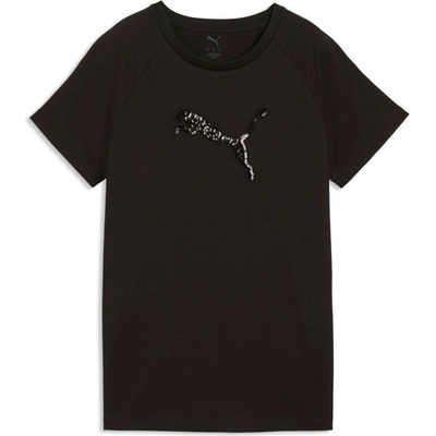 Puma Dámske tričko ESSENTIALS SEQUINS TEE Čierna Strieborná