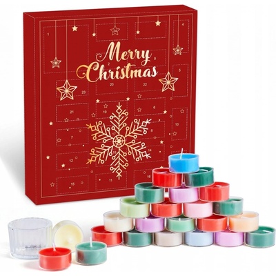 Yankee Candle Adventný kalendár 2023 kniha 12 × votívna sviečka v skle 12 × čajová sviečka 5038581151878