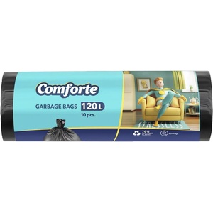COMFORTE Чанти за боклук comforte 120 л, черни, 21 микрона, комплект от 10 броя ms12010blkcomf (ms12010blkcomf)