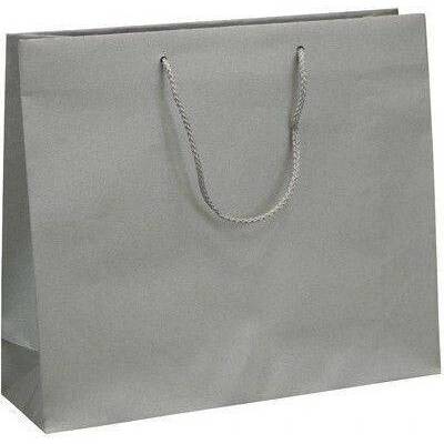 Papírová taška Silver 320x130x290 mm s pletenou šňůrkou