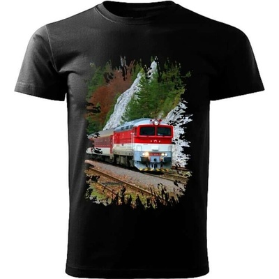 dětské tričko s lokomotivou 757 004-7 černé