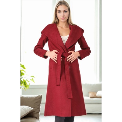 Dewberry Z6679 Ladies coat tmavočervená