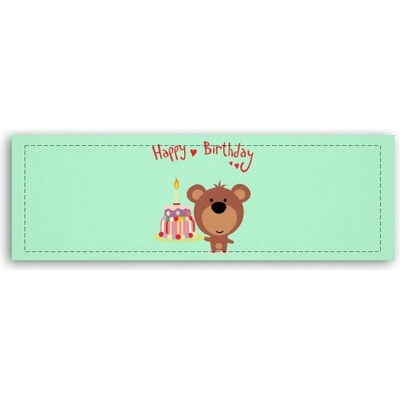 Fotoobraz 150x55 cm panorama Happy Birthday Bear