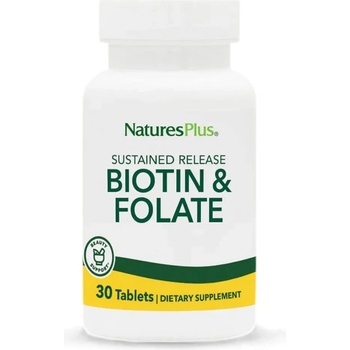 NaturesPlus Biotin + Folate Sustained Release [30 Таблетки]