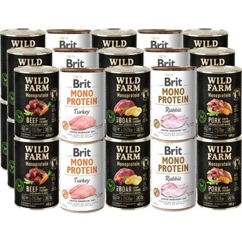 Brit MONO PROTEIN + WILD FARM Монопротеин 30x400г