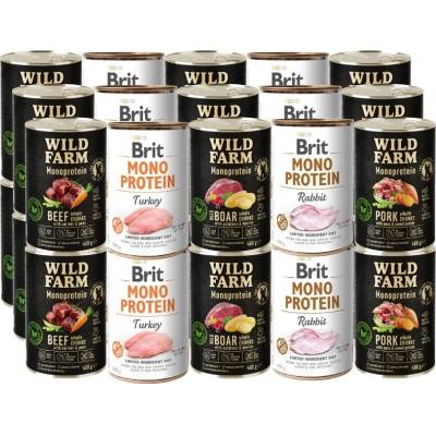 Brit MONO PROTEIN + WILD FARM Монопротеин 30x400г