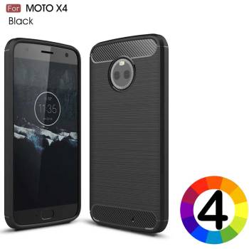 Image 1 of Motorola Moto X4 Удароустойчив Carbon Fiber Калъф и Протектор