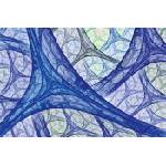 DIMEX ART Флизелинов фототапет сини абстрактни криви 375 x 250 см