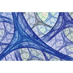 DIMEX ART Флизелинов фототапет сини абстрактни криви 375 x 250 см