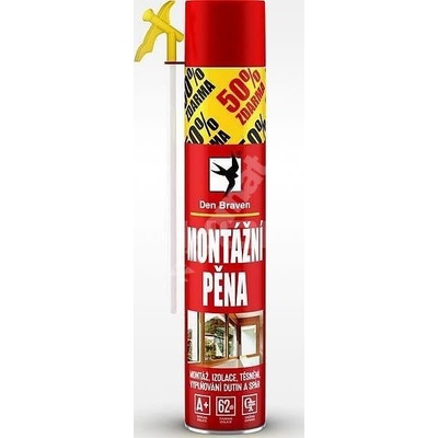 Den Braven Montážní pěna PUR trubičková 500 + 250 ml ZDARMA – Sleviste.cz