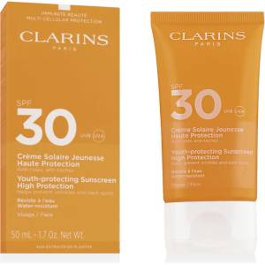 Clarins Sun Face Cream High Protection SPF 30 50 ml опция Нова опаковка Лосион за тяло