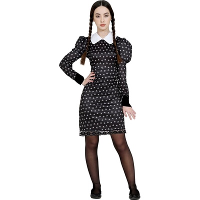 Fiestas Guirca Момичешки костюм рокля с принт Уенсдей