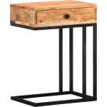 vidaXL U-образна странична маса 45x30x61 см акациево дърво масив (289090)