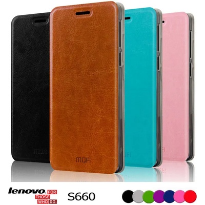 Lenovo S660 Wallet Кожен Калъф + Стилус