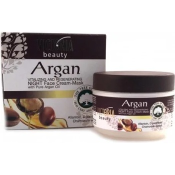 Image 1 of Victoria Beauty Регенериращ нощен крем-маска за лице с арганово масло 50мл