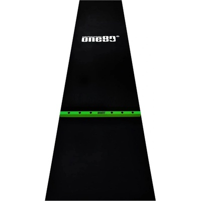 ONE80 Pryžový koberec před terč s dřevěnou hranicí hodu 62 cm, černo-zelený