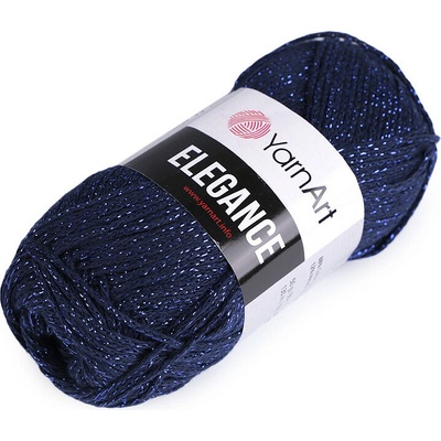 Pletací příze Elegance lurex 50 g modrá tmavá 1 ks