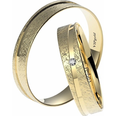 VIPgold Svadobné obrúčky 9895 žlté zlato pánska obrúčka