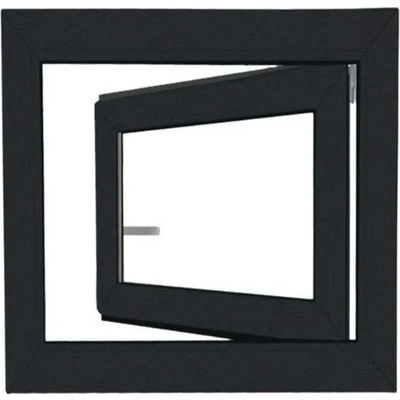 Hobby Roof Okno plastové BRAVO bílé/antracit 7016, OS1 60x90 L, 2sklo, 4kom/60mm