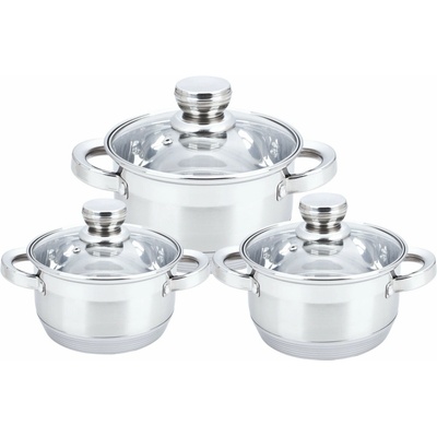 Wellhox 6 kusový set hrncov z nehrdzavejúcej ocele WellHome +