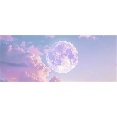Skleněný obraz Moon In Pink Clouds 30x80cm