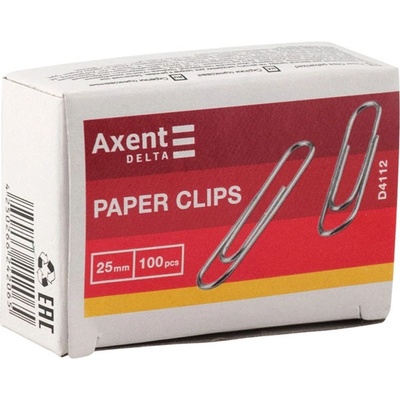Кламери никелирани 25 mm Delta 100 бр (1903003-D4112)