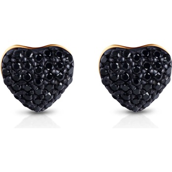 SAVICKI Обеци със сърце Savicki: злато, цирконий