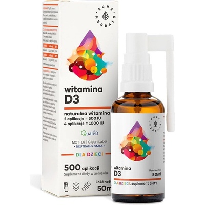 Aura Herbals Vitamin D3 Mct aerosol pro děti 50 ml