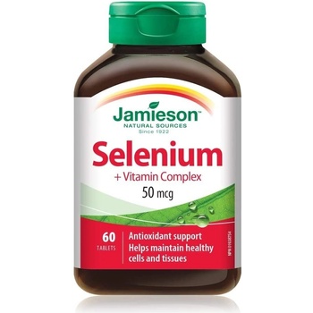 Jamieson Selén 50 µg s betakaroténom a vitamínmi C a E 60 tabliet